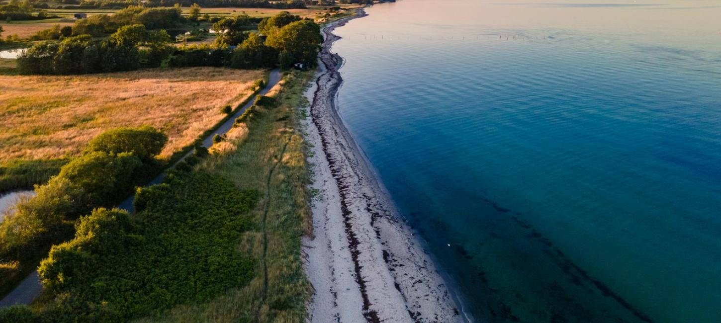 The Langeland coastline in Denmark