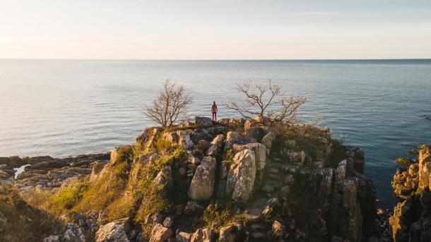 Hiking at Røverborgen on Bornholm